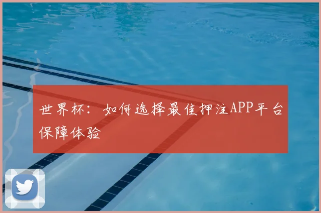 世界杯：如何选择最佳押注APP平台保障体验